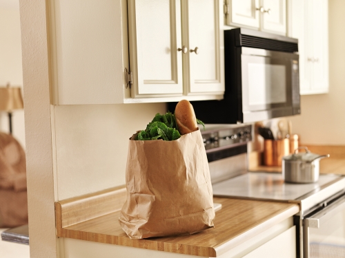 groceries on a counter